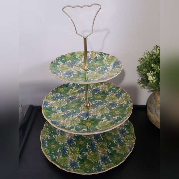 Vintage Old Foley James Kent Ltd. 3 Tier Cake Stand - Picture 2 of 5